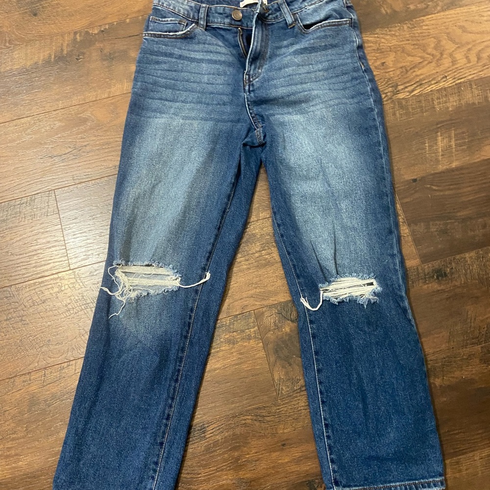 Distressed jeans